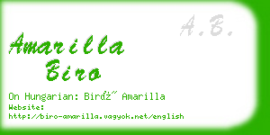 amarilla biro business card